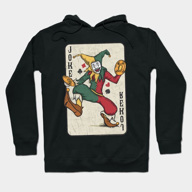 Joker Playing Card - Casino Gambling Gift Hoodie by biNutz